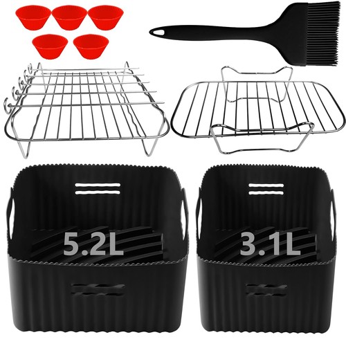 Dual air fryer liners - fryer,