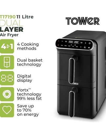 Tower 11l twin - stack, fryer