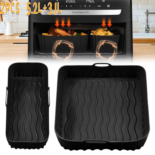 Dual air fryer - fryer, silicone